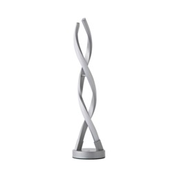 ValueLights Infinity Silver Double Twist Integrated LED Table Lamp Silver