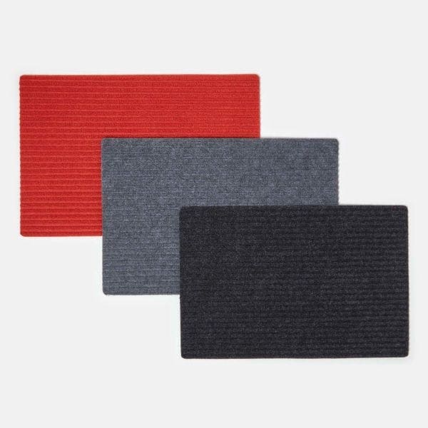 Homescapes Set of 3 Ribbed Door Mats - 40 x 60 cm