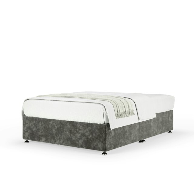 Majestic 1000 Pocket Sprung Charcoal Chenille Divan Set Double