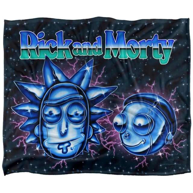 Rick And Morty Chrome Blanket - Multicoloured - One Size