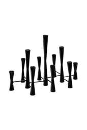 Parker 11 Piece Candle Centerpiece - Mild Steel - L27 x W51.5 x H42 cm - Black Black 1