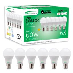 BELL Lighting B22 Bayonet 8.1W LED GLS Light Bulb Natural White 4000K