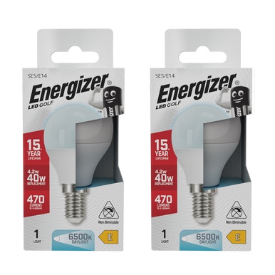 Energizer LED Golf Ball E14 470lm 4.2W 6500K (Daylight) Light Bulb - Pack of 2