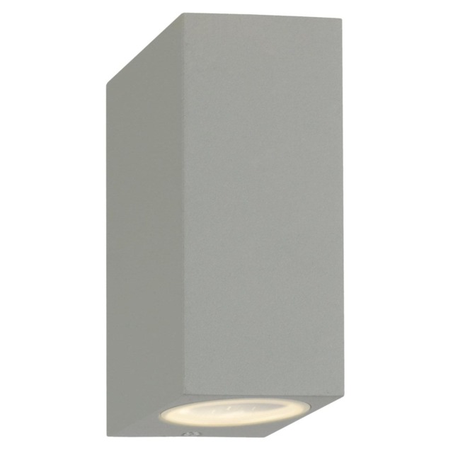 Falmouth - Grey Up Down Outdoor IP44 Wall Light Grey Clear 1
