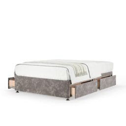 Ortho Classic Orthopaedic Silver Chenille 4 Drawer Divan Set Super King