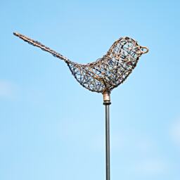 Recycled Metal Bird Garden Stake Decoration