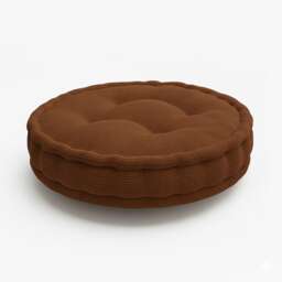 Teddy Fabric Round Booster Cushion Soft Seat Riser Pad for Dining Chair Brown