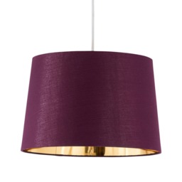 Zoey - Burgundy with Gold Inner 28cm Easy Fit Pendant or Lamp Shade Red Gold Medium 1