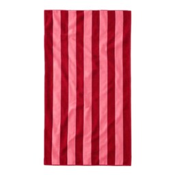 Extra Large Organic Cotton Striped Beach Towel Red Red/Pink One size 1