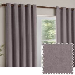 Yard Heavy Chenille Room Darkening Eyelet Curtains, Mauve, (W) 229 x (D) 229cm Purple Mauve 1