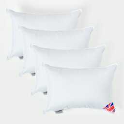 "Homescapes Luxury Super Microfibre Cushion Pad Insert Inner 40 x 30 cm (16 x 12 inches) - Pack of 4 White 40 x 30 cm (16 x 12"")"