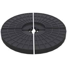 Outsunny 4PC Umbrella Base Sun Parasol Stand Holder Weight Sand Water Filled Black Black 48 x 48 x 8 cm