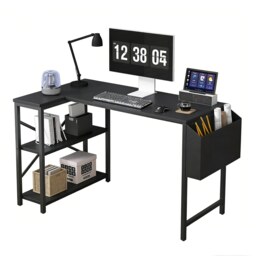MCC Direct Corner Computer Desk L Shaped Desk With Shelves Home Office Table 100cm