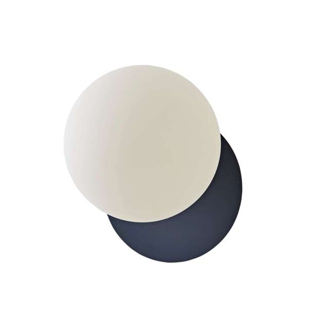 ValueLights Darla Navy Frosted Globe Bathroom Wall Light & Bulb Blue