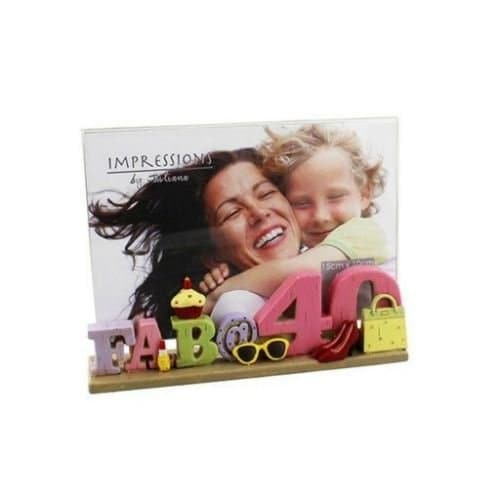"Impressions by Juliana Photo Frame - Fab @ 40 - 6"" x 4"" - FR261"