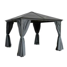 Lugano Polycarbonate Gazebo - H265 x W300 x L300 cm - Grey