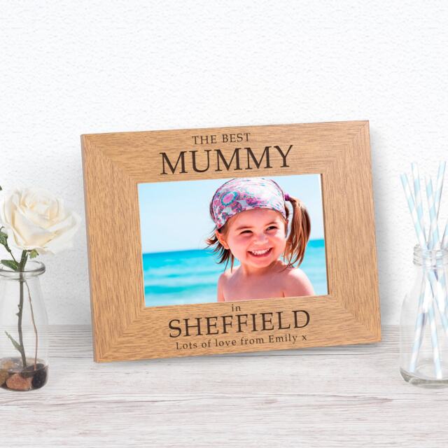 Personalised THE BEST Wood Picture Frame 7 x 5 Mothers Day Mum