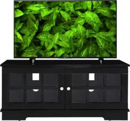 "MDA Designs Hamilton Black Freestanding Traditional TV Cabinet with Storage Elegant Classic Design for Flat Screen TVs up to 55"" Black 1"