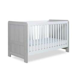 Ickle Bubba Pembrey Cot Bed Ash Grey - Fibre Mattress
