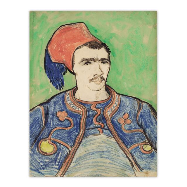 "The Zouave Infantryman Van Gogh Vintage Wall Art Poster Print 12X16"""
