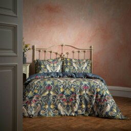 Edinburgh Weavers Liberty Floral Birds Luxury Cotton Double Duvet Cover Set