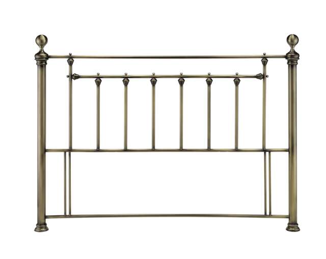 4ft6 Double Brass Finish,Traditional Antique Victorian Metal Headboard Bed Head End Multi Antique Brass 4ft6 Double