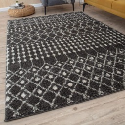 The Rugs Moroccan Collection Soft High Pile Shaggy Tribal Rugs and Runners Living Room