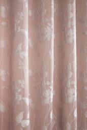 Meadows Lined Eyelet Jacquard Curtains 228cm x 228cm Blush Pink Pink Pink