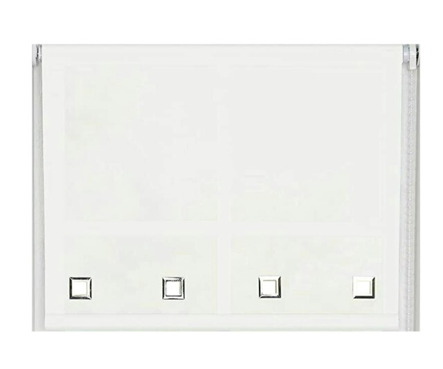 95cm White Square Eyelet Edge Roller Blind White White