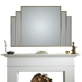 Charleston Gold Overmantle Mirror Gold H 80cm x L 120cm 1