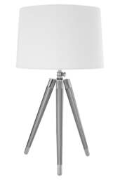 Electrum Tripod Table Lamp With Cream Linen Shade