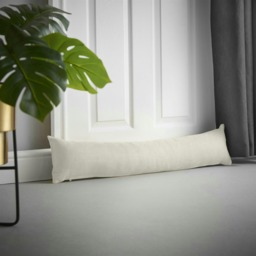 Velvet Chenille Draught Excluder - 90cm x 15cm x 15cm - Cream