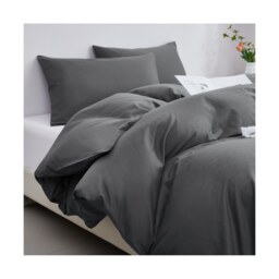 Ezysleep Egyptian Cotton Duvet Cover Set Premium Luxuriously Soft Breathable Grey