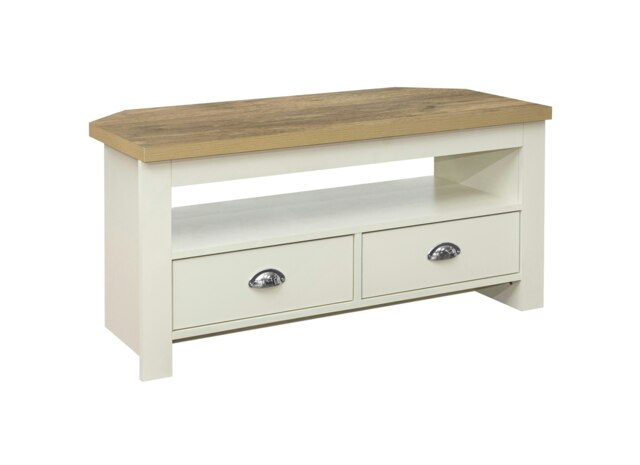 Highgate Corner TV Unit Cream Oak