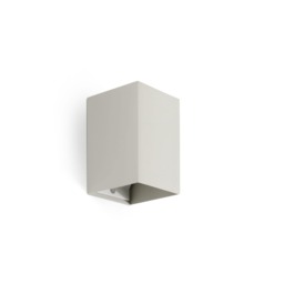Lune Square Flush Wall Lamp Grey 1x GU10