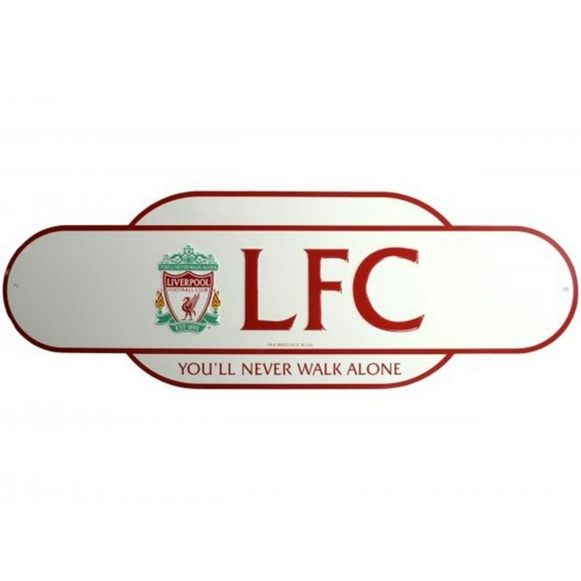 Liverpool FC Classic Retro Years Metal Street Sign - White/Red - One Size