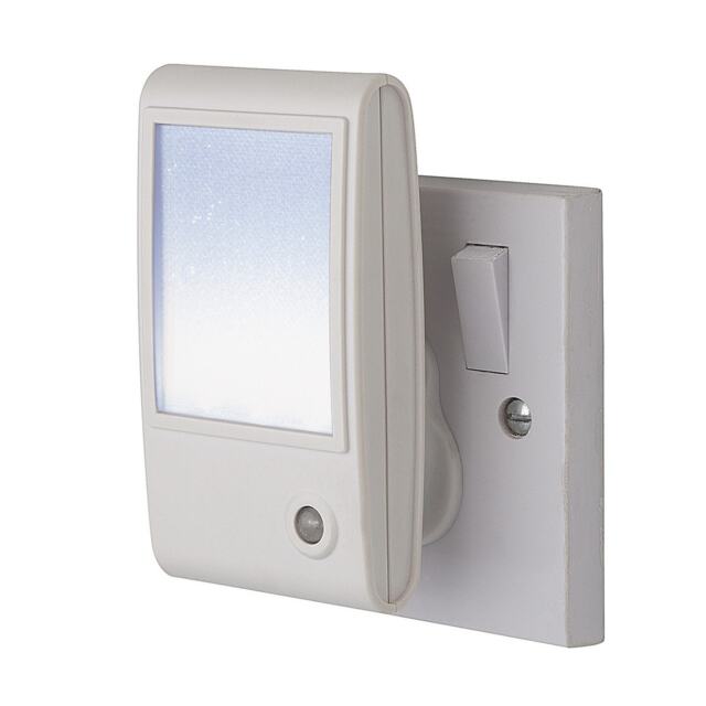 LED 1 Light Sparkle Night Light White, White