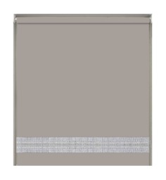 95cm Natural Straight Diamante Edge Border Roller Blind Brown Natural