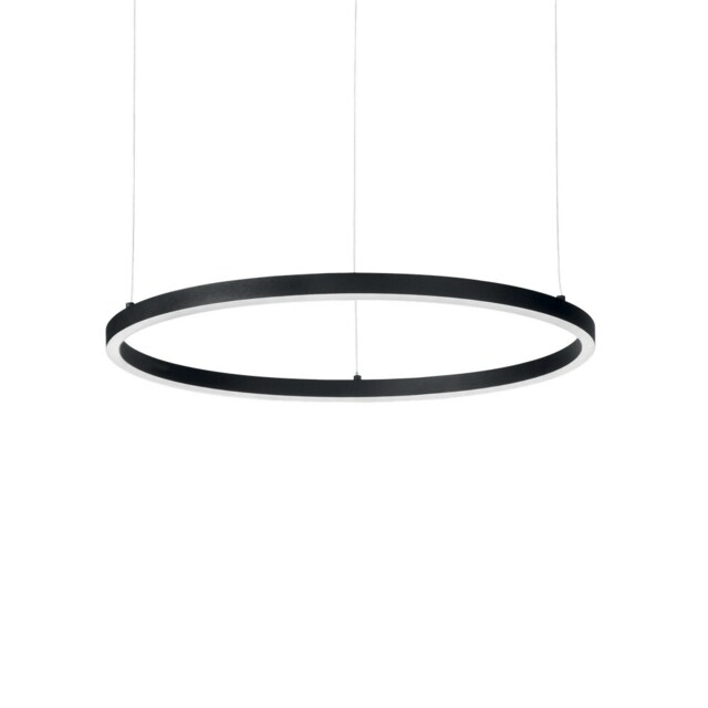 Oracle Slim 70cm Non Dim 3000K Round Integrated LED Ceiling Pendant Lamp Black