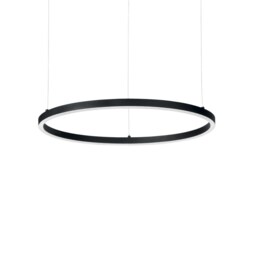 Oracle Slim 70cm Non Dim 3000K Round Integrated LED Ceiling Pendant Lamp Black
