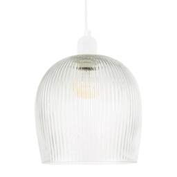 Modern Transparent Mini Line Ribbed Glass Pendant Ceiling Light Shade