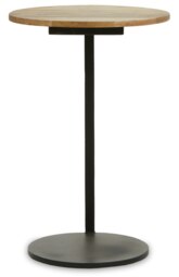 Interiors by Premier Modern Side Table, Wood Top Side Table, Metal and Wood Side Table, Contemporary Side Table for Living Room Black