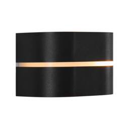 Nordlux Sibelis Outdoor Wall Light Black Plastic Solar E27 Sensor Weatherproof - Mains Powered, IP44 Black Black