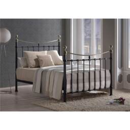 Square Tubular White Metal Bed Frame - Single 3ft
