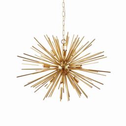 Orta 9 Light Spherical Pendant Satin Brushed Gold Plate, G9