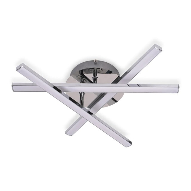 ValueLights Infinity Chrome Crossover Integrated LED Ceiling Light Silver