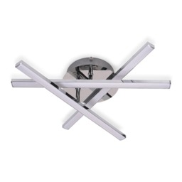 ValueLights Infinity Chrome Crossover Integrated LED Ceiling Light Silver