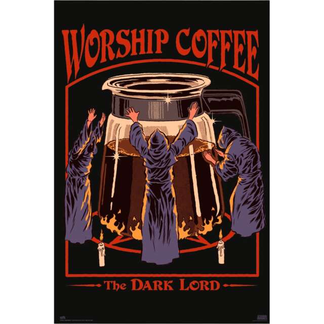 Erik Steven Rhodes Worship Coffee 61 x 91.5cm Maxi Poster