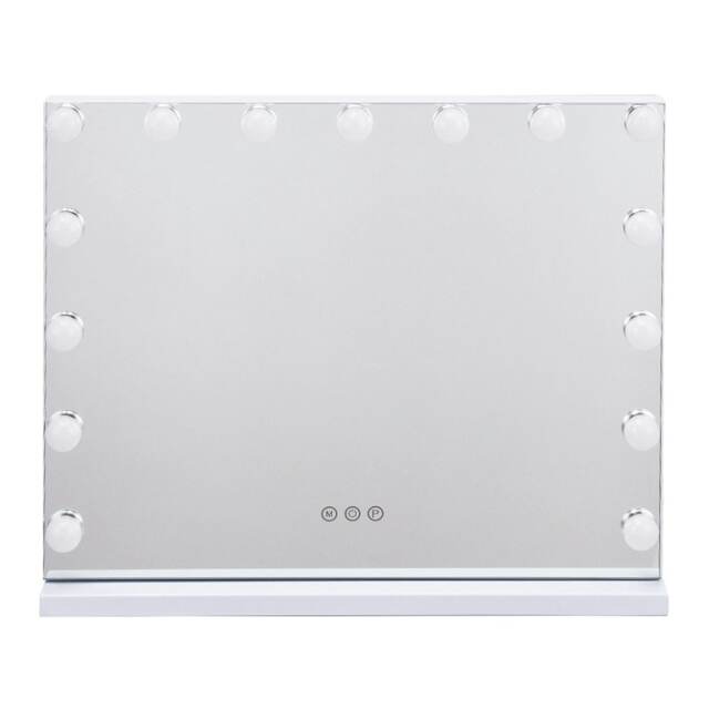 Living and Home Rectangle Hollywood Vanity Mirror with 15 Light Bulbs