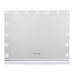 Living and Home Rectangle Hollywood Vanity Mirror with 15 Light Bulbs